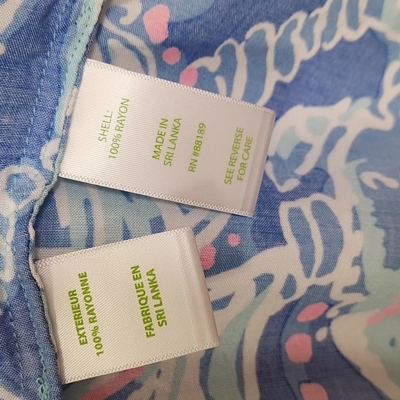 Lilly Pulitzer Preppy Dylan Tunic multi palm beach pop over blouse Size Medium - Picture 6 of 16